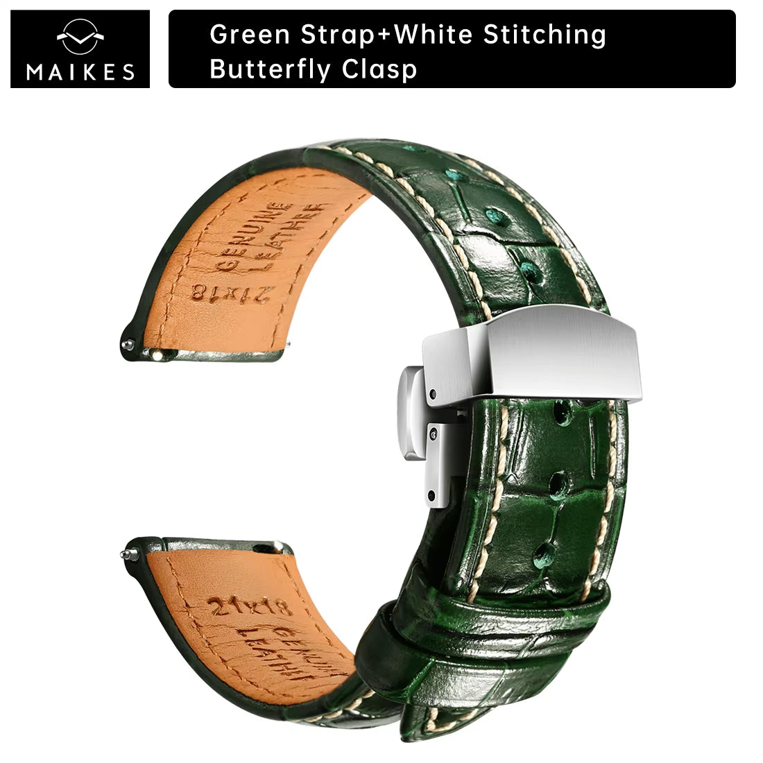 Maikes Luxury Leather Watch Strap 20Mm 21Mm 22Mm Accessories Watchbands Braceletes for Rolex Breitling Omega Watch Band