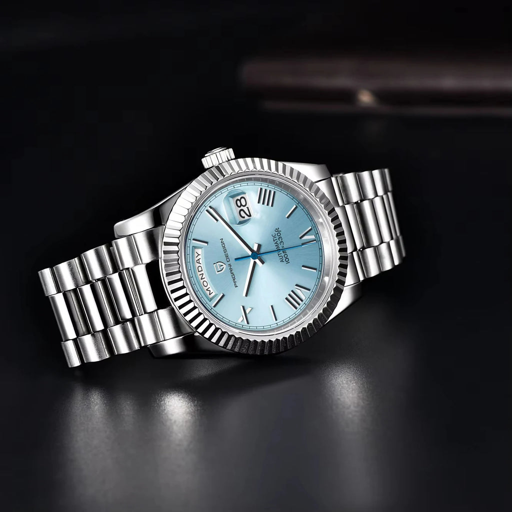2025 New Men'S Watches Mechanical Top Brand Luxury Automatic Watch for Men AR Sapphire Glass Calendar Wrist Watch