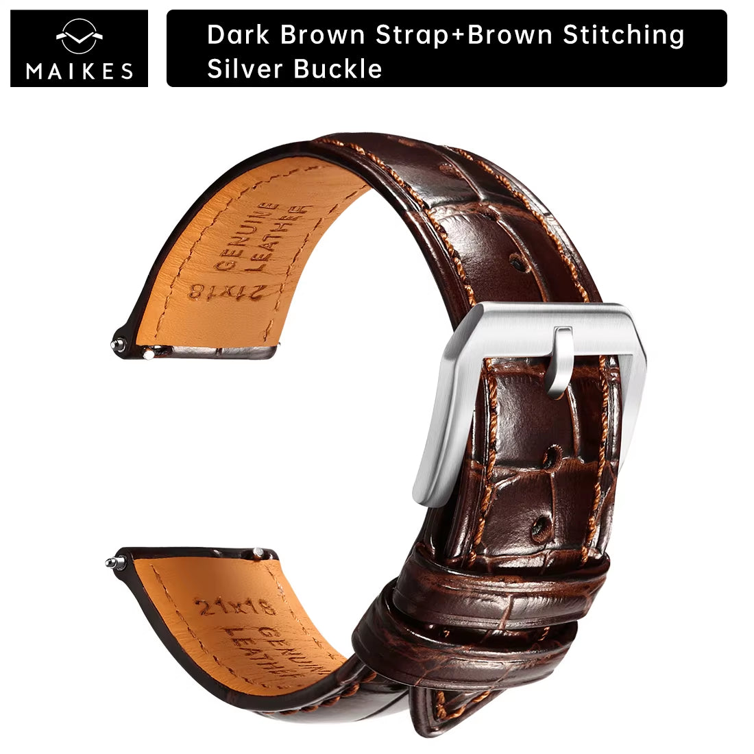 Maikes Luxury Leather Watch Strap 20Mm 21Mm 22Mm Accessories Watchbands Braceletes for Rolex Breitling Omega Watch Band