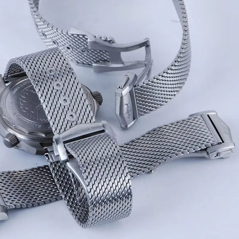 Watch Titanium Sea Ghost NTTD NH35 Automatic Mechanical C3 Luminous Steel Nylon White Black Dial 200M Dive Watches Men