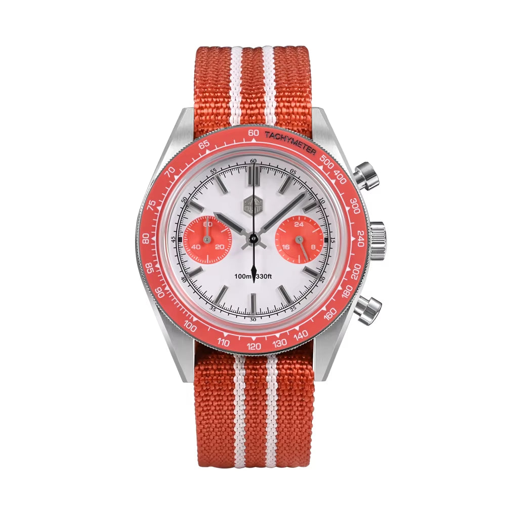 New Chronograph VK64 Quartz Watch Original Design 39.5Mm Men Sports Business Dress Watches Waterproof 100M SN0116