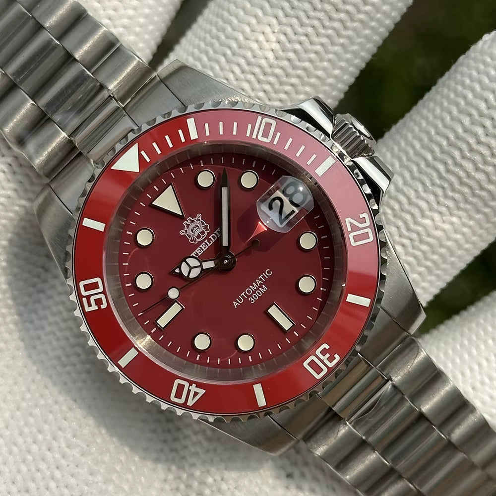 New Watch SD1953C Water Ghost Diver Watch Men 300M Waterproof Sapphire Glass Ceramic Bezel NH35 Automatic Men Dive Wat