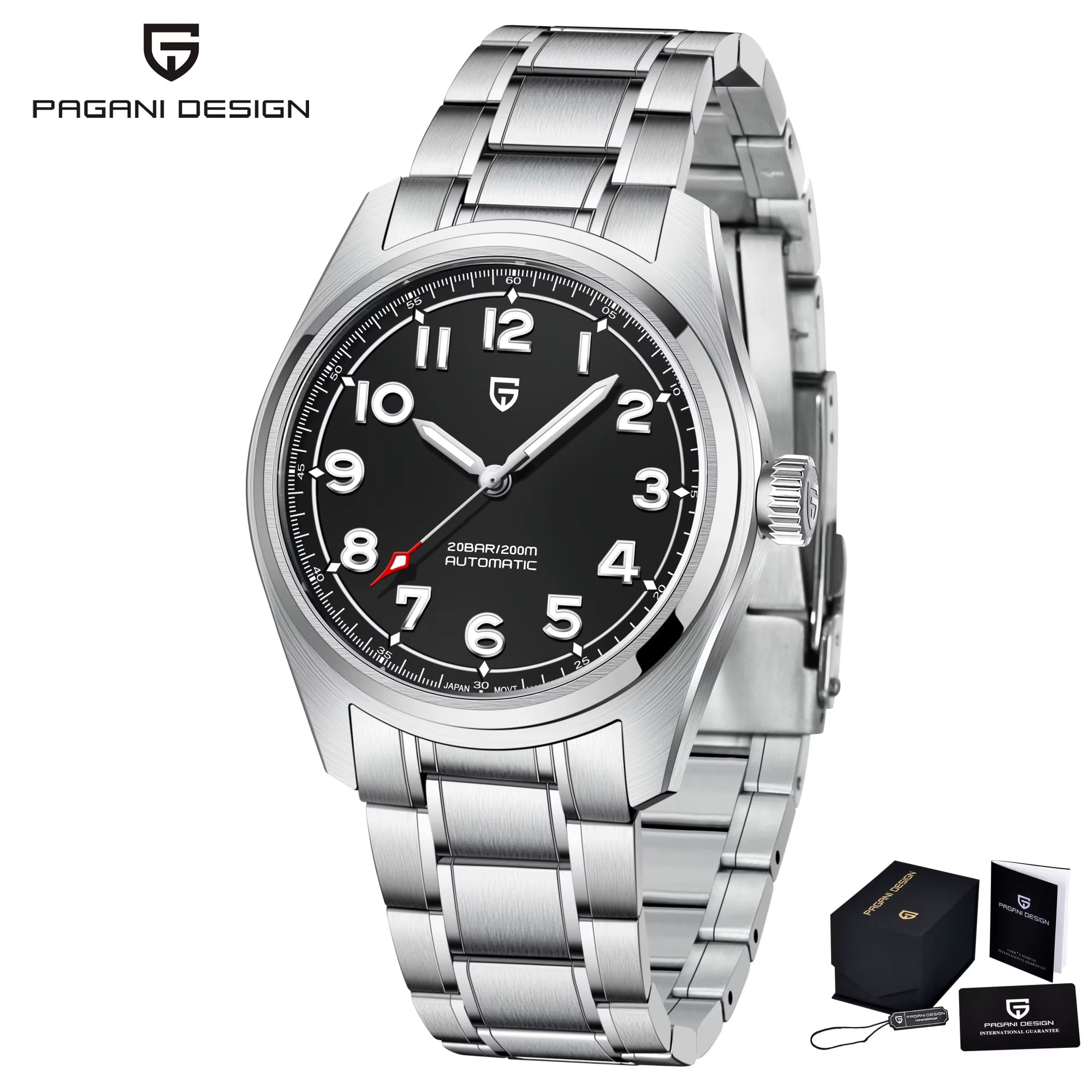 2024 New 38MM PAGANI Design Top Brand Men'S Pilot Automatic Mechanical Watches Nh35A Sapphire Waterproof 200M Relogio Masculino