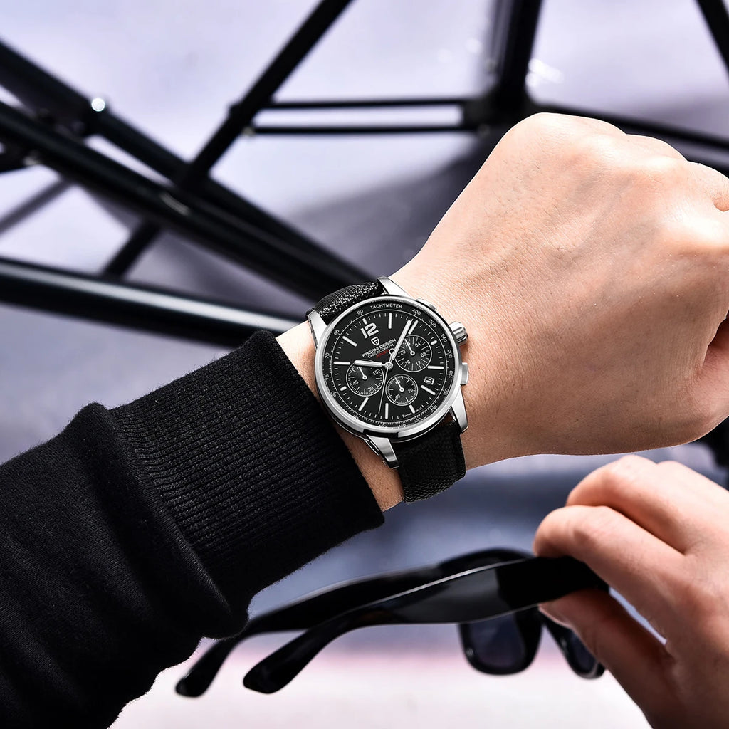 2024 New Fashionable Luxury Casual Men'S Quartz Watch VK63 100M Waterproof Sapphire Glass Stainless Steel Watch