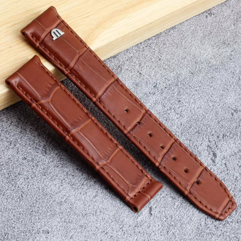 Genuine Leather Watch Strap 20MM 22MM for Maurice Lacroix LES CLASSIQUES MASTERPIECE PONTOS Men Watch Band Bracelet