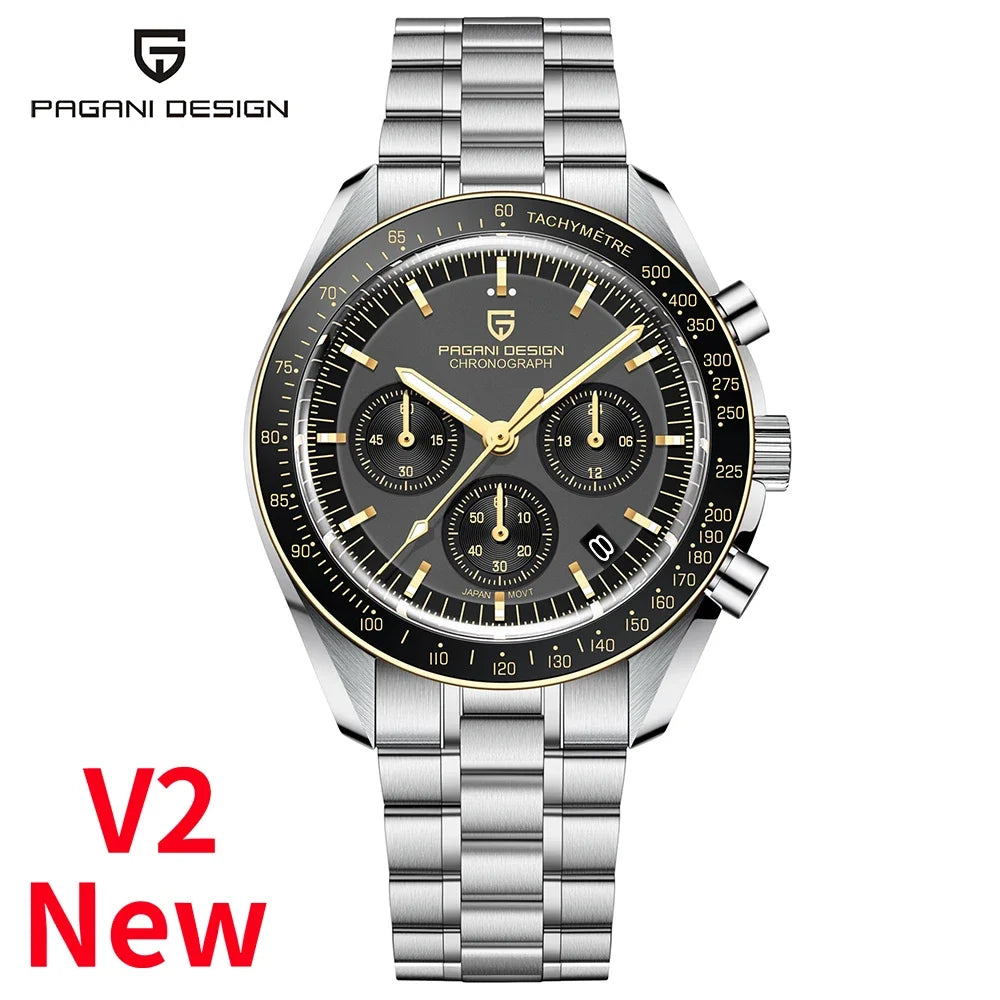 2025 New AK Project Men'S Watches Luxury Quartz Wrist Watch for Men AR Sapphire Speed Chronograph Automatic Date
