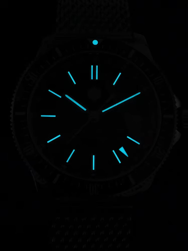 Original Design 41Mm GMT Dive Watch NH34 Automatic Mechanical Quick Release Bracelet Waterproof 200M Luminous SN0119