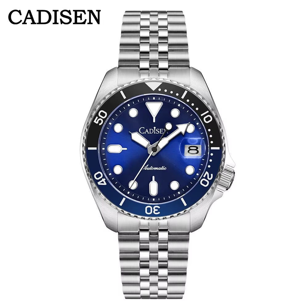 New Luminous Men Mechanical Wristwatches Ceramic Bezel Sapphire Glass NYLON Band Automatic Watch Men Relogio Masculino