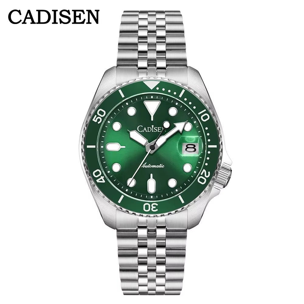 New Luminous Men Mechanical Wristwatches Ceramic Bezel Sapphire Glass NYLON Band Automatic Watch Men Relogio Masculino