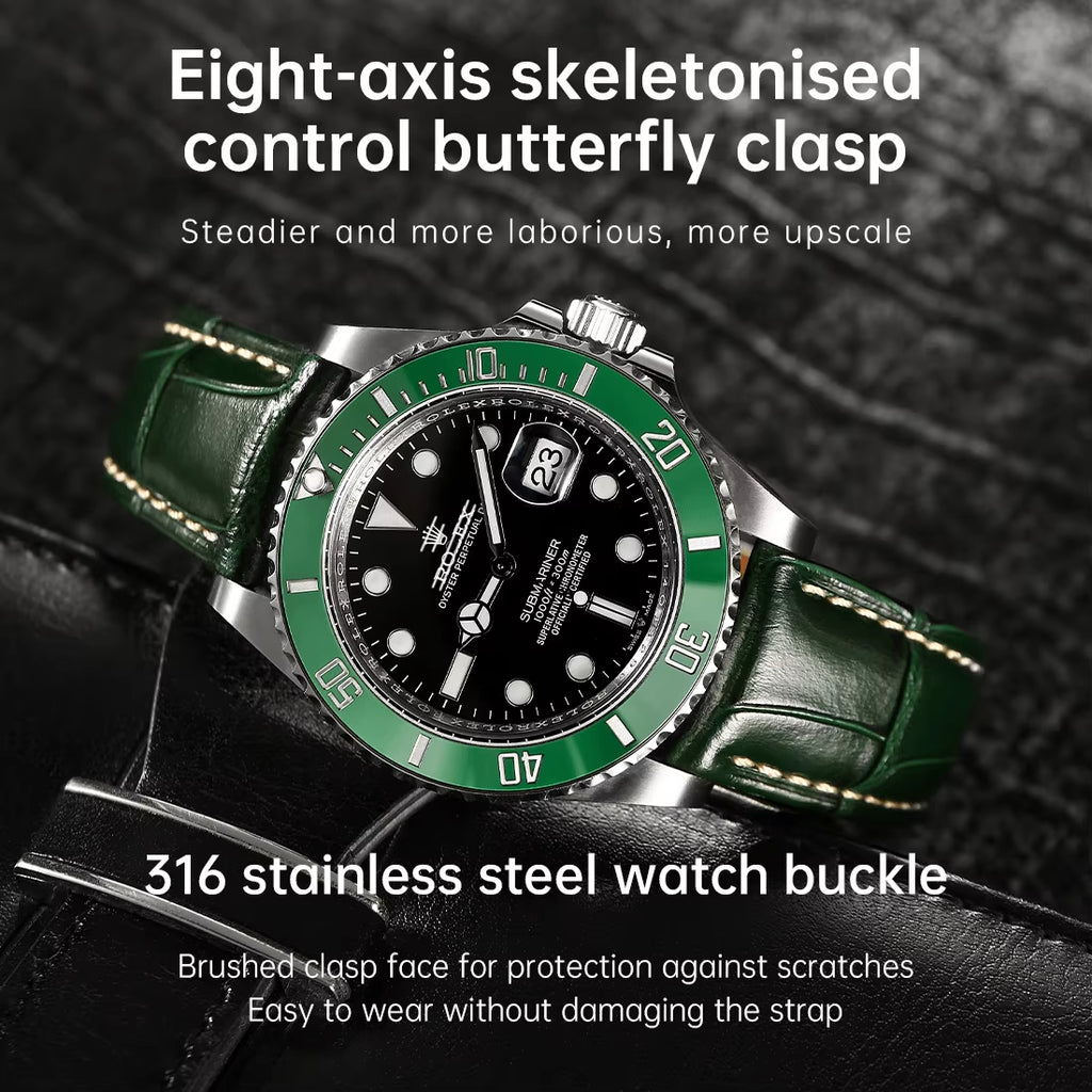 Maikes Luxury Leather Watch Strap 20Mm 21Mm 22Mm Accessories Watchbands Braceletes for Rolex Breitling Omega Watch Band