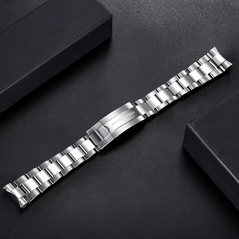 PAGANI DESIGN Original for PD1661,PD1662.PD1651 Watch 316L Stainless Steel Band Strap Jubilee Bracelet Width 20MM, Length 220MM