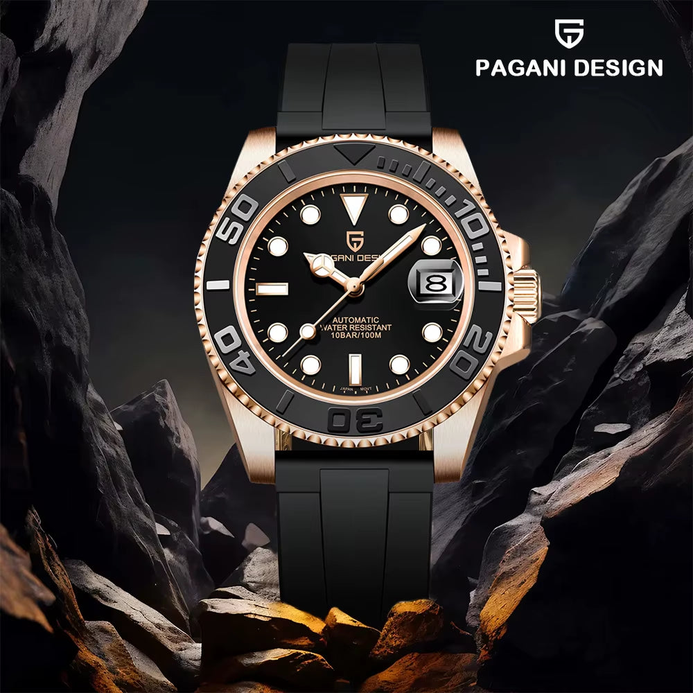 Automatic Men'S Waterproof Calendar Mechanical Watch Stainless Steel Luminous Sapphire Top-Level Watch PD-1651