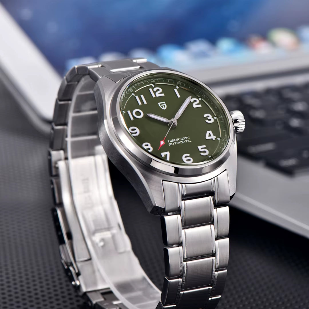 2024 New 38MM PAGANI Design Top Brand Men'S Pilot Automatic Mechanical Watches Nh35A Sapphire Waterproof 200M Relogio Masculino