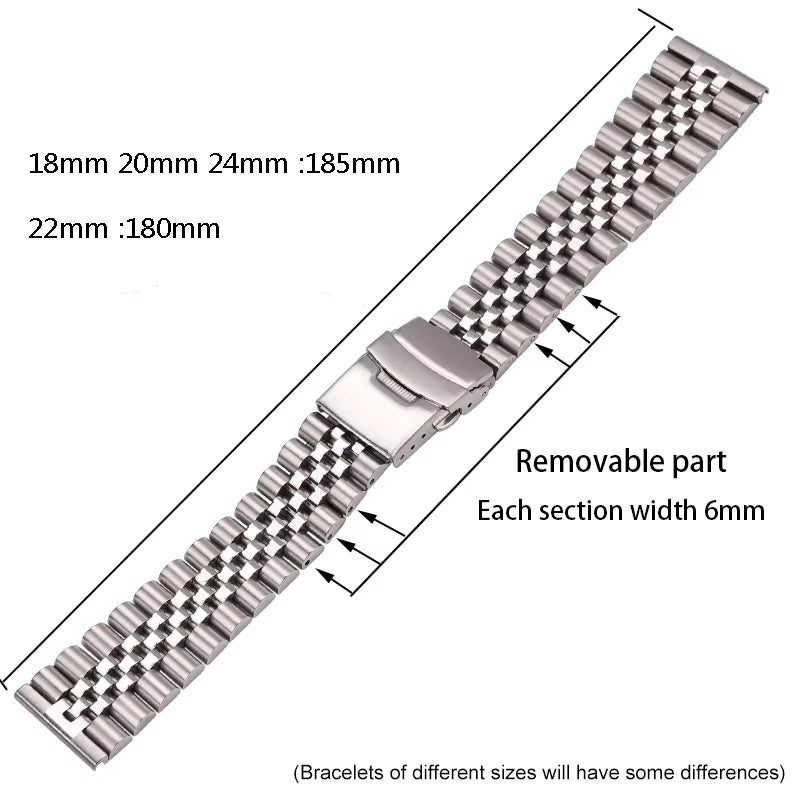 Stainless Steel Watch Strap Bracelet for SKX007 SKX009 18Mm 20Mm 22Mm 24Mm Women Men Silver Solid Metal Watchband Accessories