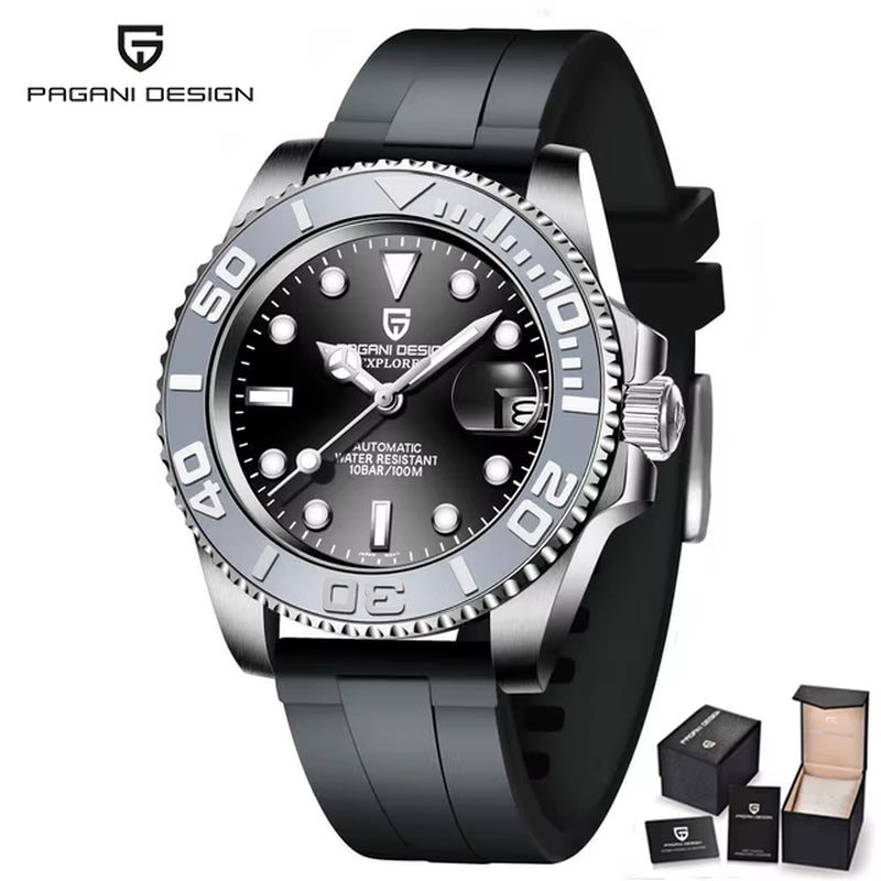 Automatic Men'S Waterproof Calendar Mechanical Watch Stainless Steel Luminous Sapphire Top-Level Watch PD-1651