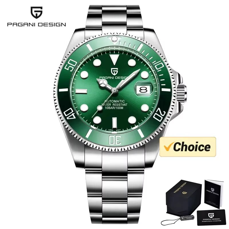 2025 New Men'S Watches Top Brand Luxury Business Wristwatch Men Mechanical Automatic Watch for Men Diver PD1639