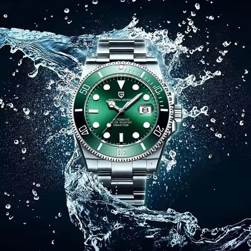 New 42MM Submersible Mechanical Watch Ceramic Bezel Luxury Sapphire Glass 100M Waterproof Automatic Watch Relojes