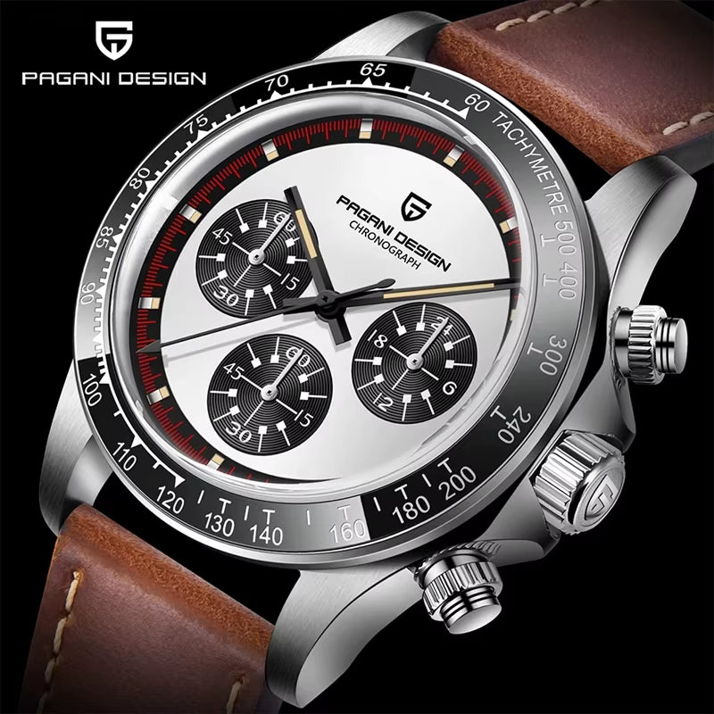 V2 40MM Classic Watch for Men Luxury Sapphire Glass Multi-Function Chronograph Business Men'S Quartz Watches