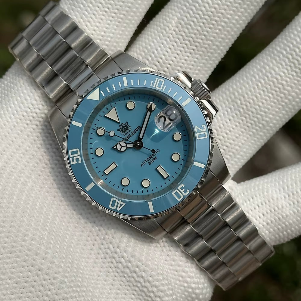 New Watch SD1953C Water Ghost Diver Watch Men 300M Waterproof Sapphire Glass Ceramic Bezel NH35 Automatic Men Dive Wat