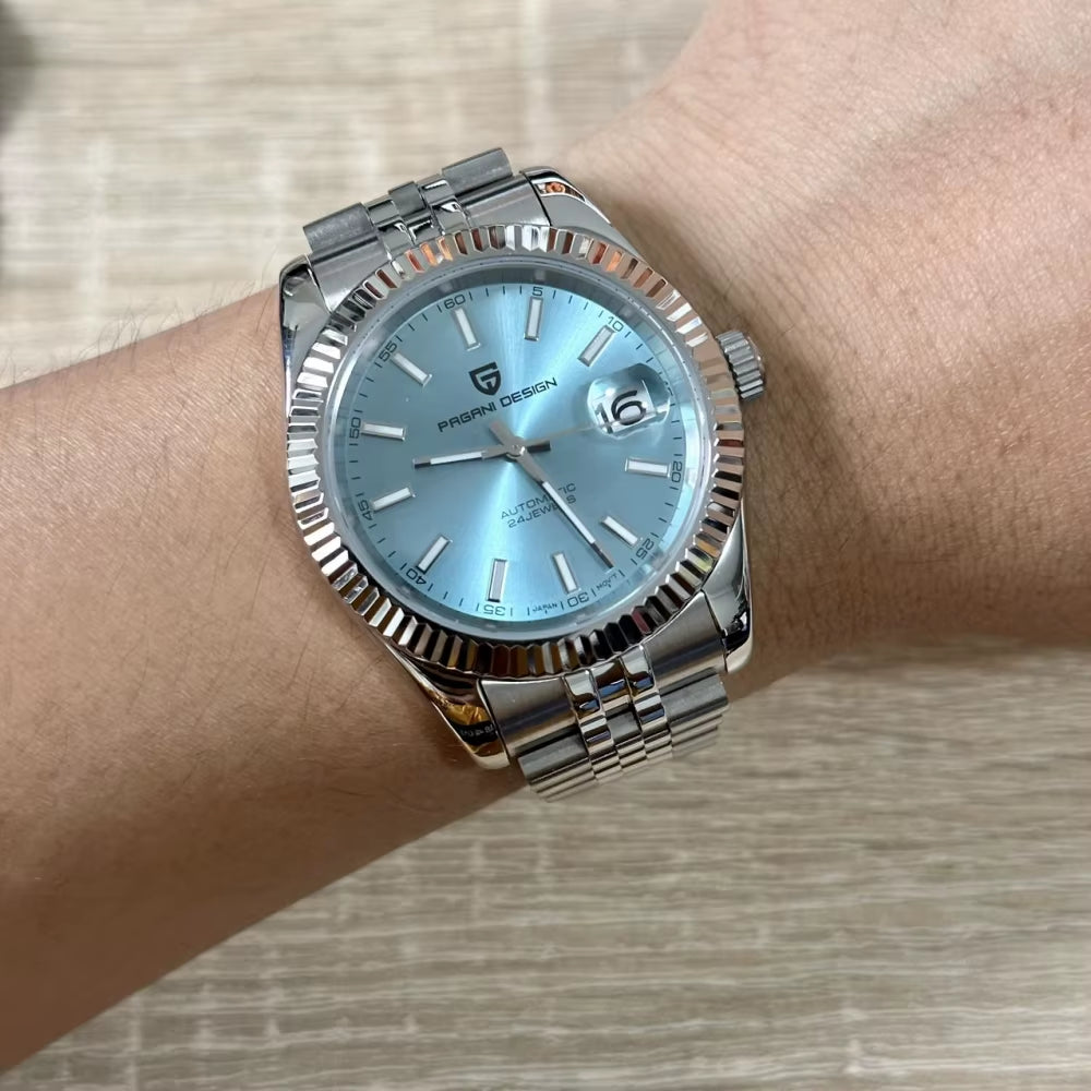 40MM Men Mechanical Watch Top Luxury Japan Movement Automatic Watch Sport Stainless Steel Waterproof Men Watches