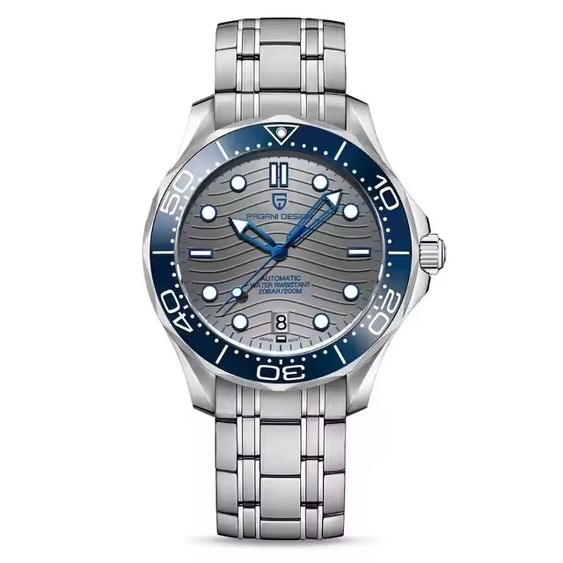 Luminous Ceramic Bezel Japan Movt Watch Sapphire Luxury All Steel Watch for Men Automatic Date Mechanical Clock