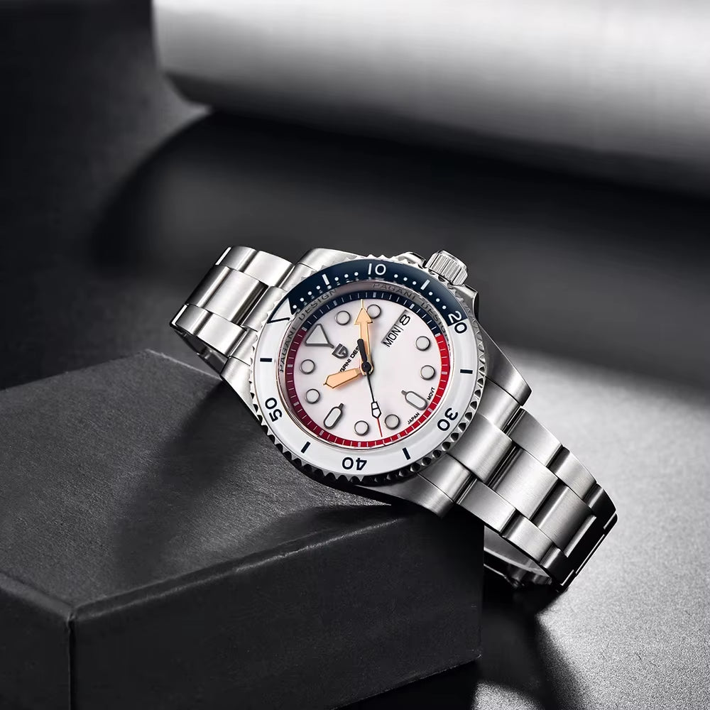 2024 New Men Mechanical Wristwatches Luxury Automatic Watches Week Date NH36 100M Waterproof Reloj Hombre PD1726