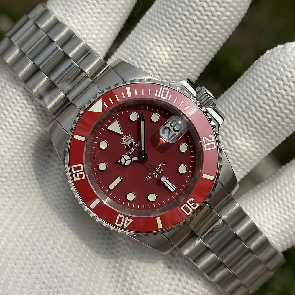 New Watch SD1953C Water Ghost Diver Watch Men 300M Waterproof Sapphire Glass Ceramic Bezel NH35 Automatic Men Dive Wat