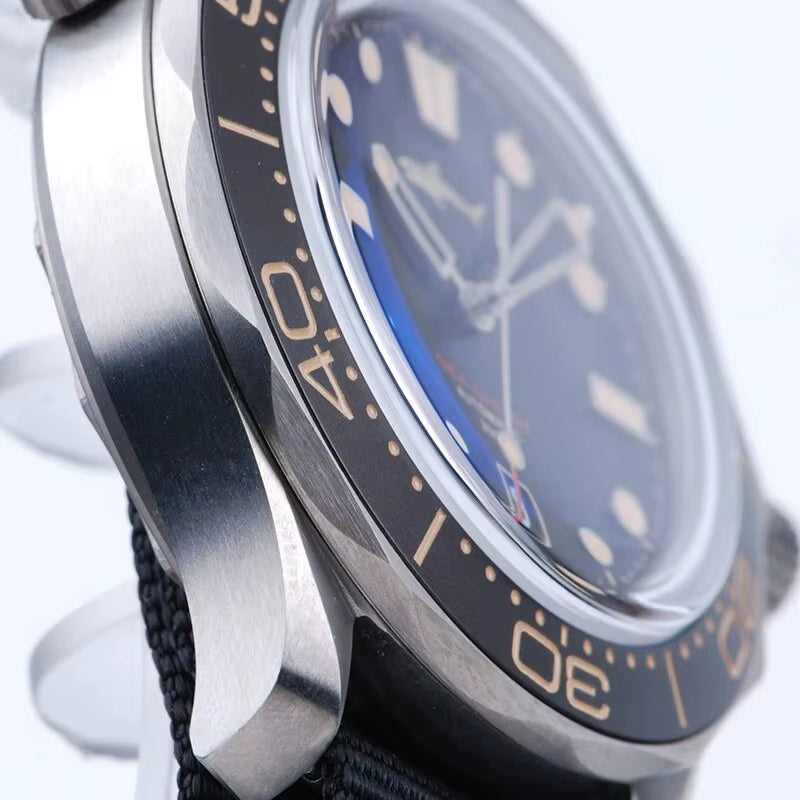 Watch Titanium Sea Ghost NTTD NH35 Automatic Mechanical C3 Luminous Steel Nylon White Black Dial 200M Dive Watches Men