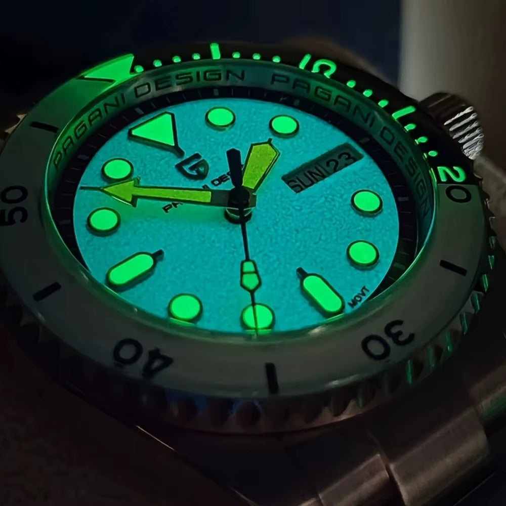 2024 New Men Mechanical Wristwatches Luxury Automatic Watches Week Date NH36 100M Waterproof Reloj Hombre PD1726