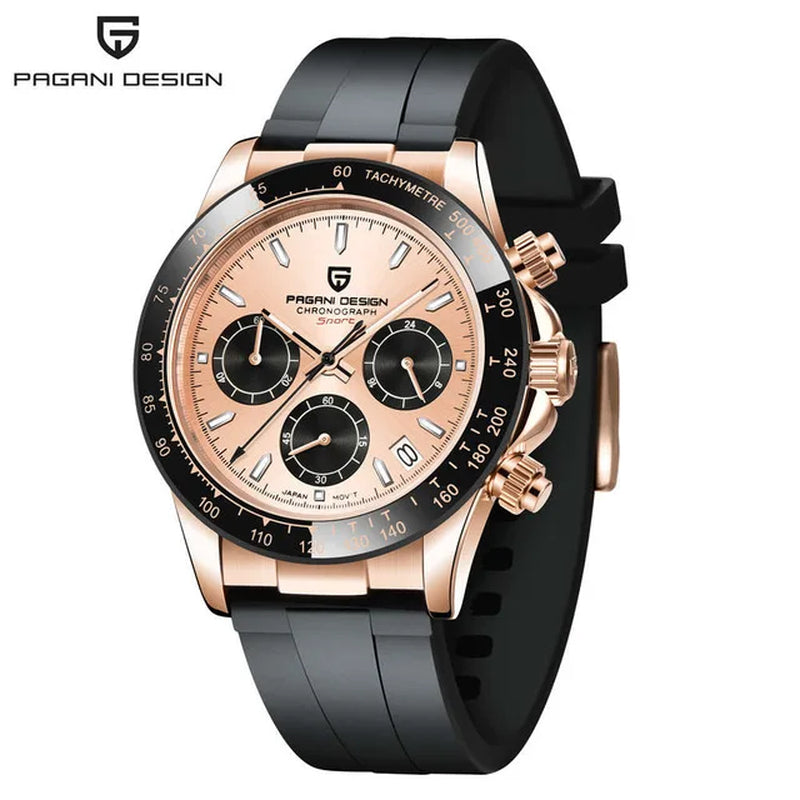 2024 New PD-1644 Meteorite Dial Fashion Men Quartz Wristwatches 100M Sapphire Glass Chronograph Relogio Masculino