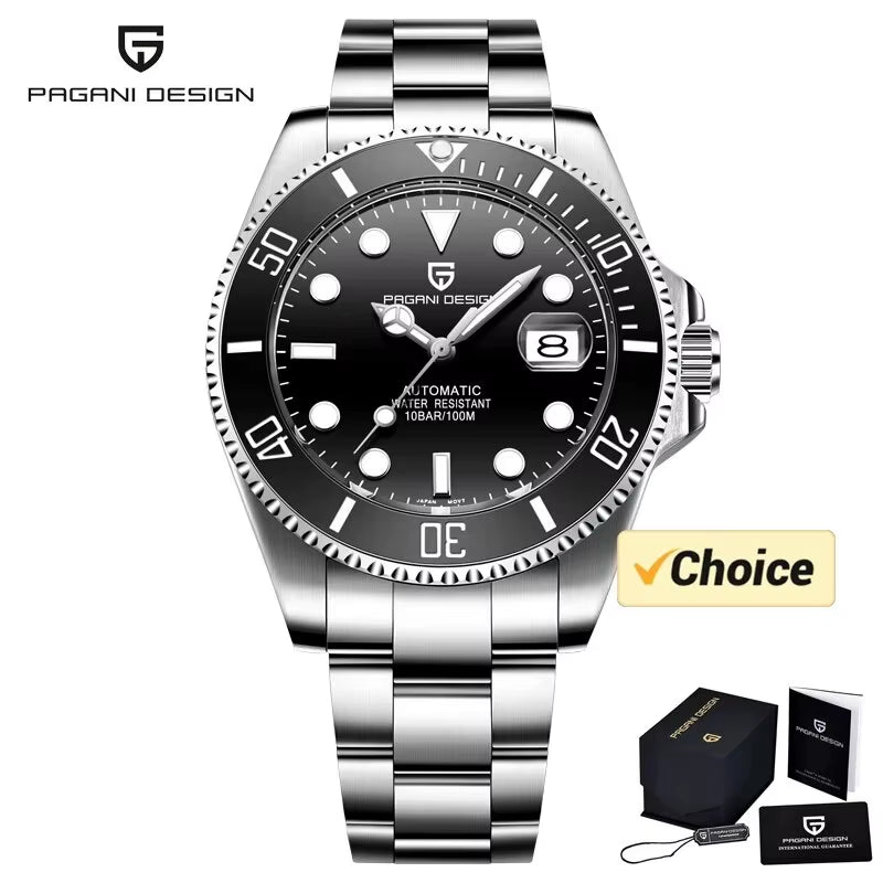 2025 New Men'S Watches Top Brand Luxury Business Wristwatch Men Mechanical Automatic Watch for Men Diver PD1639