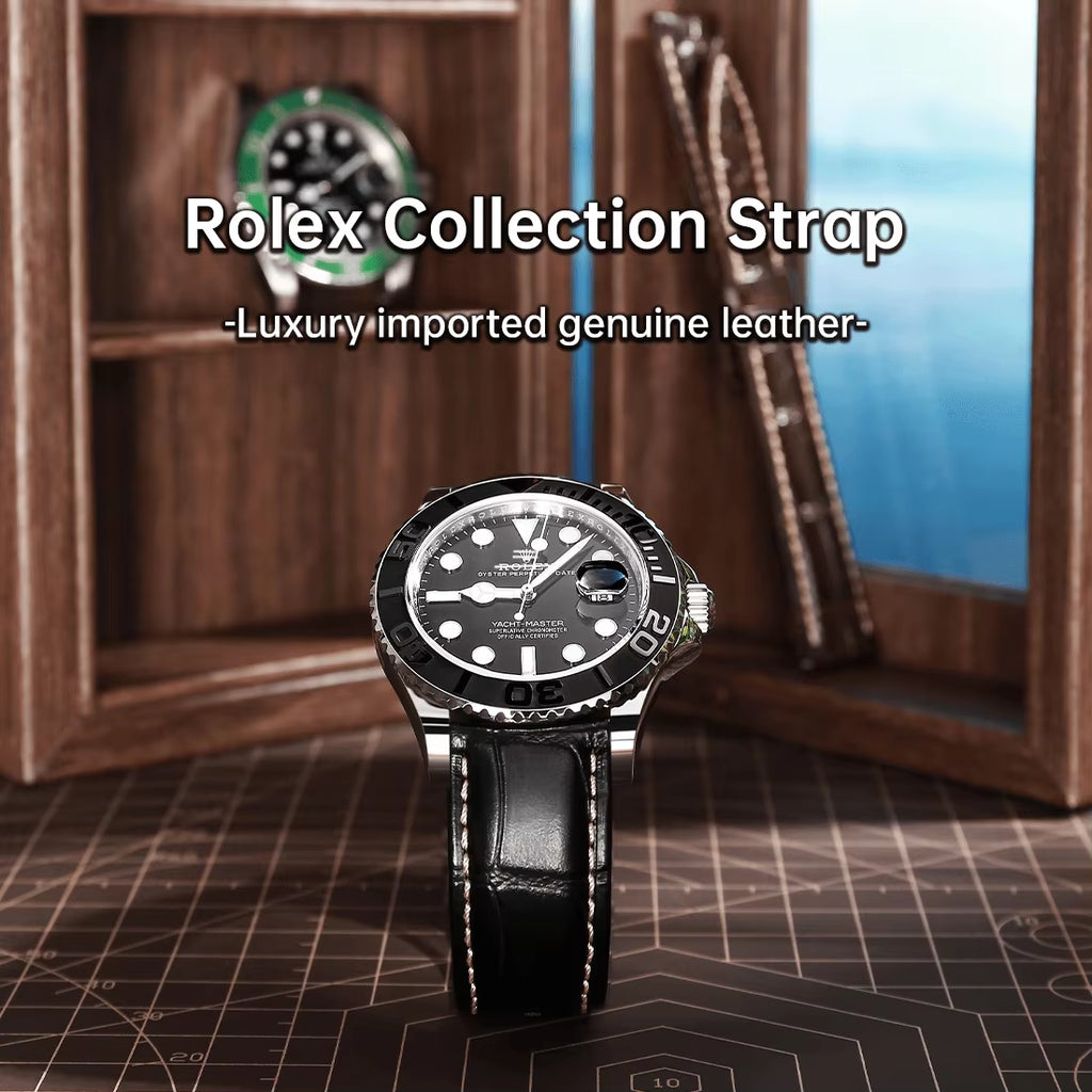 Maikes Luxury Leather Watch Strap 20Mm 21Mm 22Mm Accessories Watchbands Braceletes for Rolex Breitling Omega Watch Band