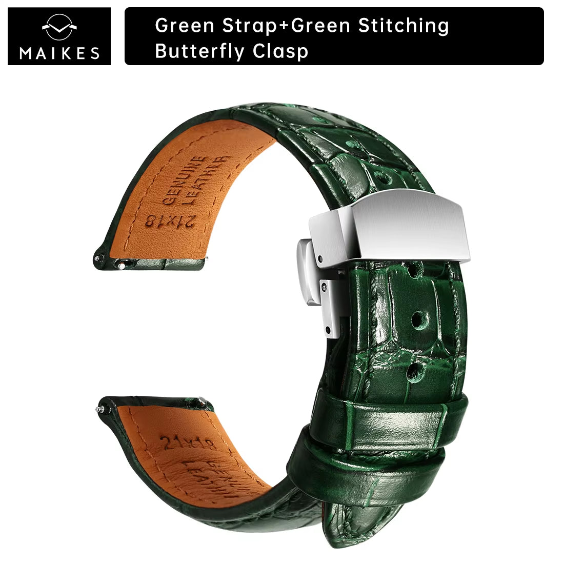 Maikes Luxury Leather Watch Strap 20Mm 21Mm 22Mm Accessories Watchbands Braceletes for Rolex Breitling Omega Watch Band