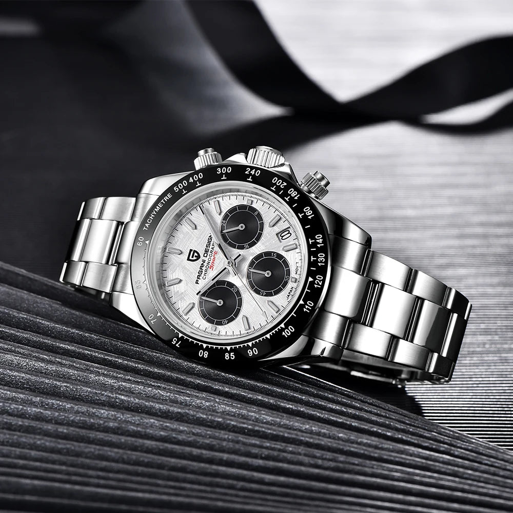 2024 New PD-1644 Meteorite Dial Fashion Men Quartz Wristwatches 100M Sapphire Glass Chronograph Relogio Masculino