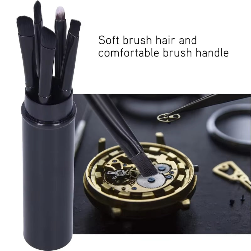 5PCS Watch Accessory Watch Cleaning Brush Set Wristwatch Movement Small Part Cleaning Soft Brushes Set Tool for Watchmaker