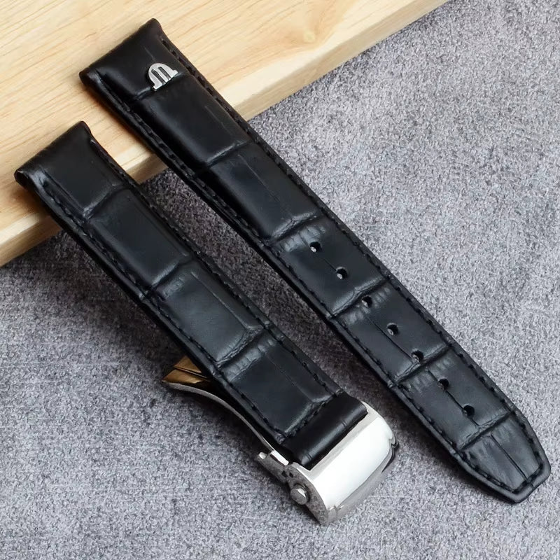 Genuine Leather Watch Strap 20MM 22MM for Maurice Lacroix LES CLASSIQUES MASTERPIECE PONTOS Men Watch Band Bracelet