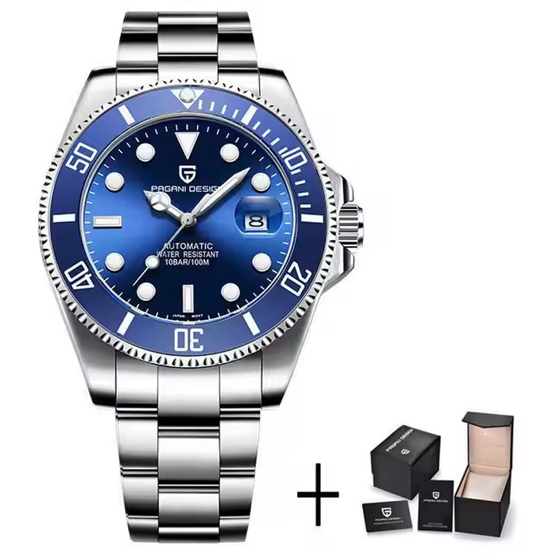 New 42MM Submersible Mechanical Watch Ceramic Bezel Luxury Sapphire Glass 100M Waterproof Automatic Watch Relojes