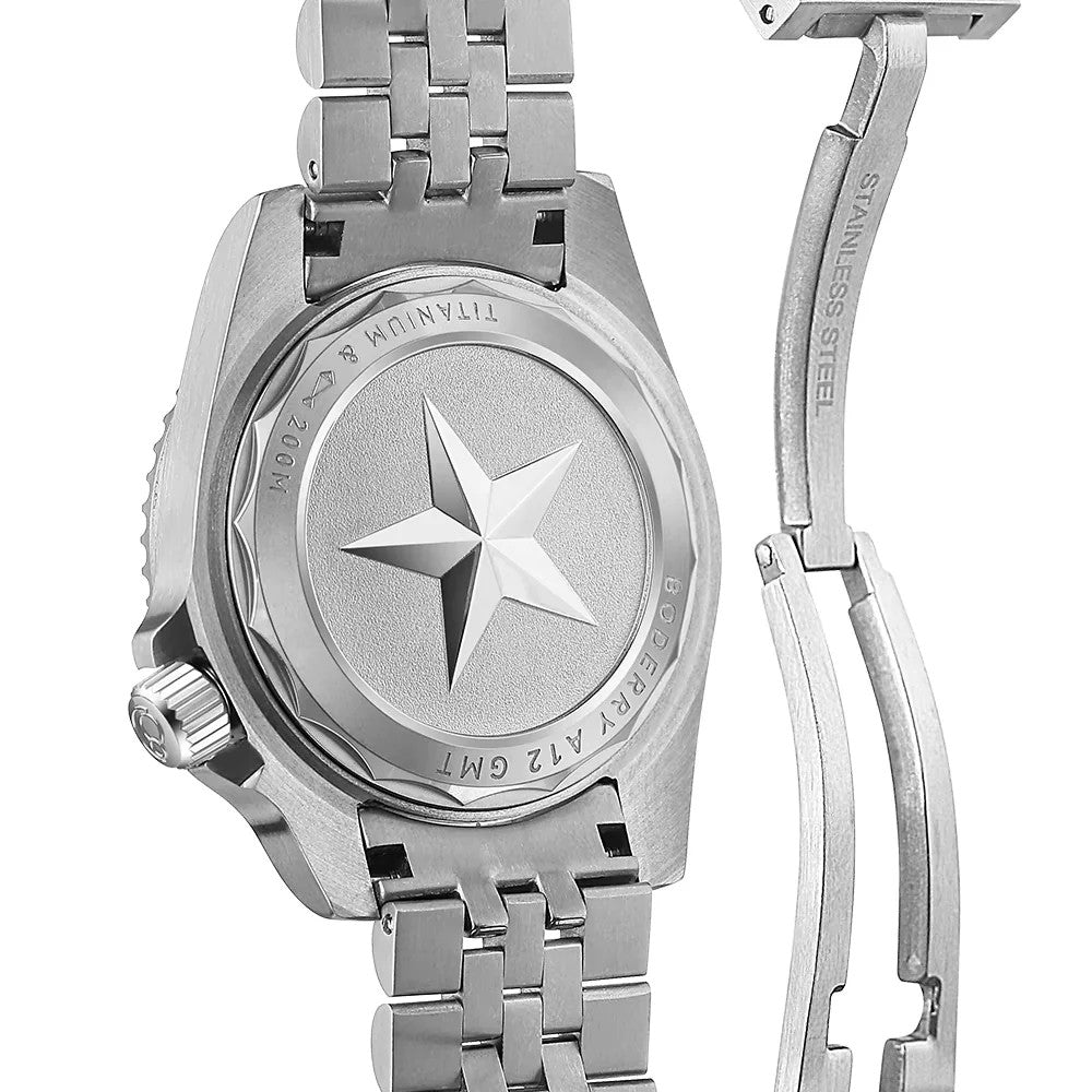 ADMIRAL GMT Watch Titanium Diver Watches 200M Waterproof Wristwatch Automatic