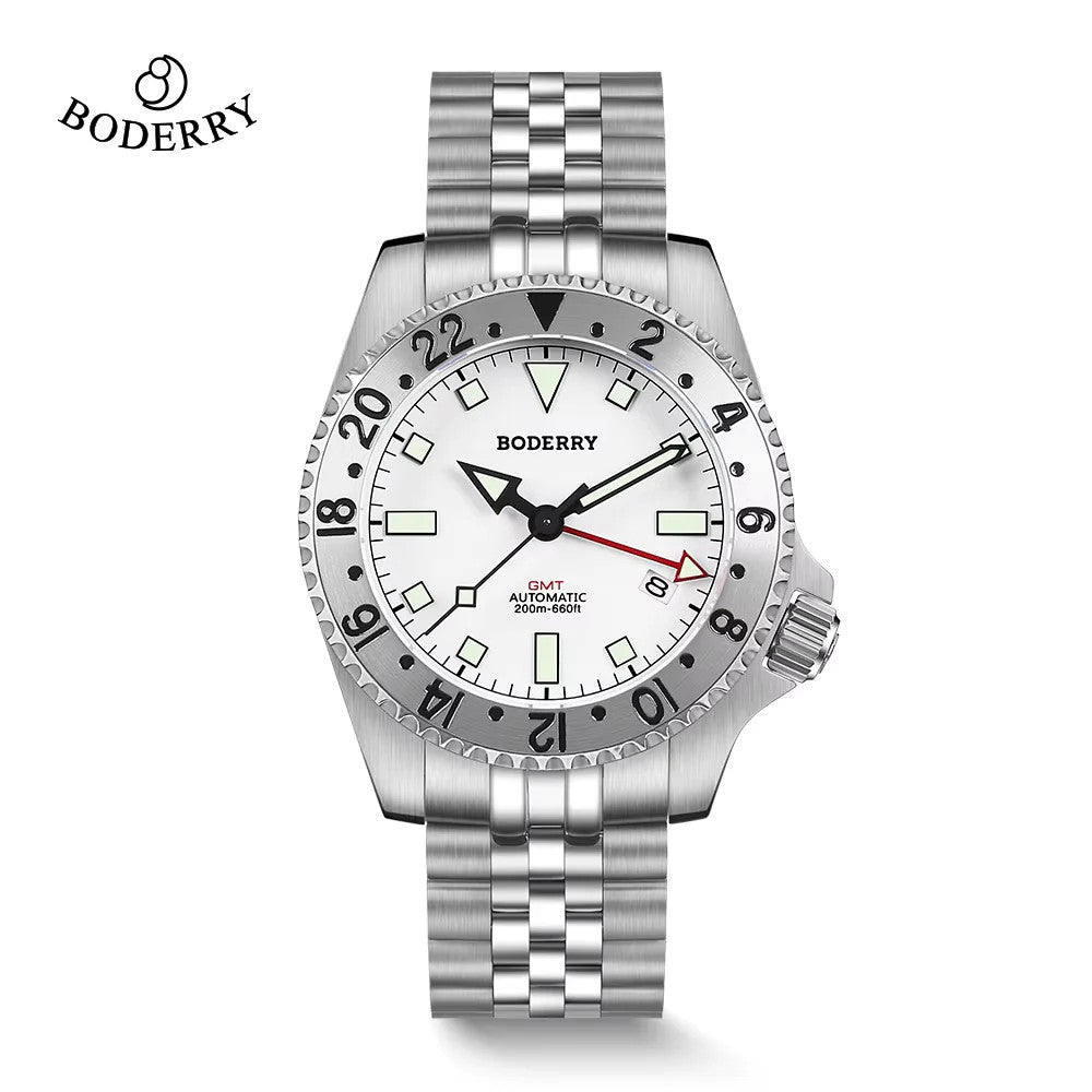 ADMIRAL GMT Watch Titanium Diver Watches 200M Waterproof Wristwatch Automatic