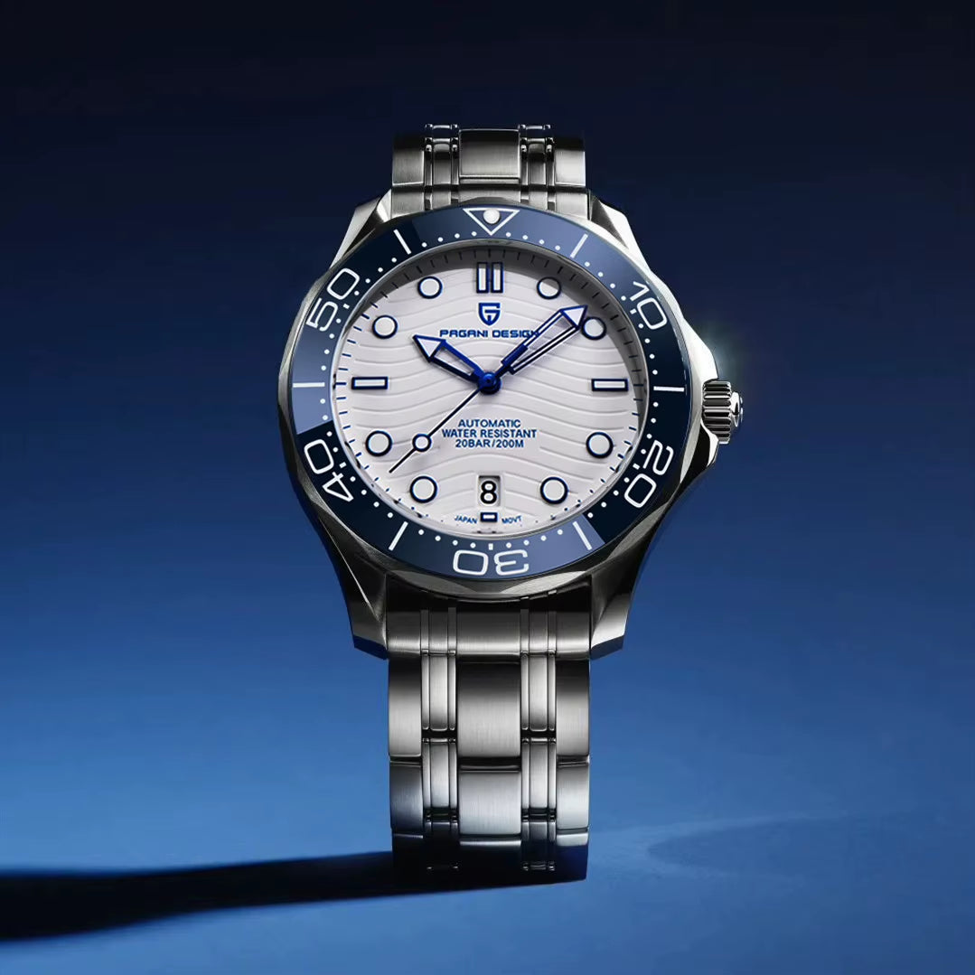 Luminous Ceramic Bezel Japan Movt Watch Sapphire Luxury All Steel Watch for Men Automatic Date Mechanical Clock