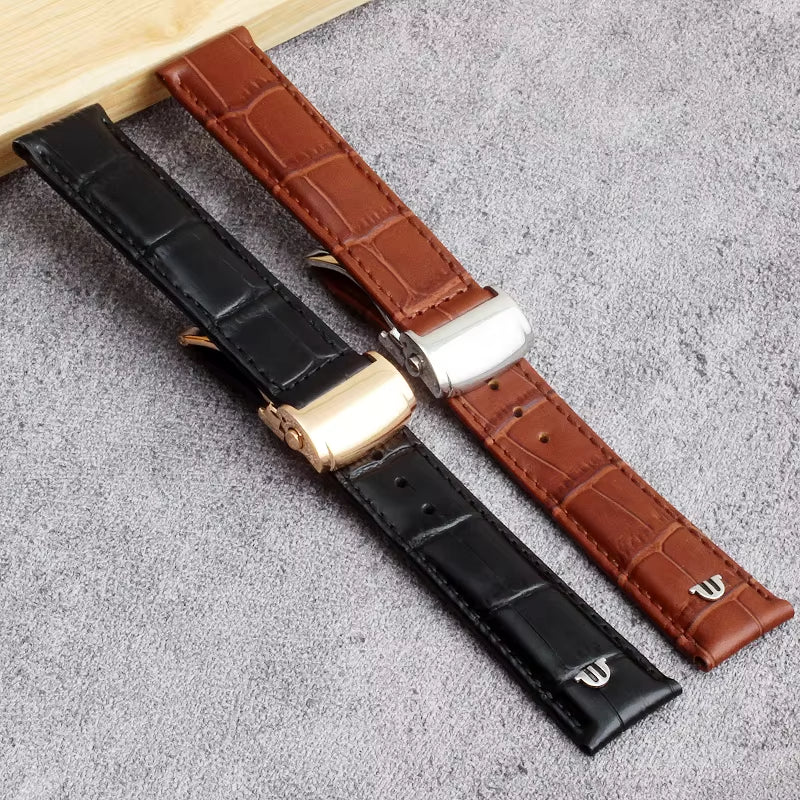 Genuine Leather Watch Strap 20MM 22MM for Maurice Lacroix LES CLASSIQUES MASTERPIECE PONTOS Men Watch Band Bracelet