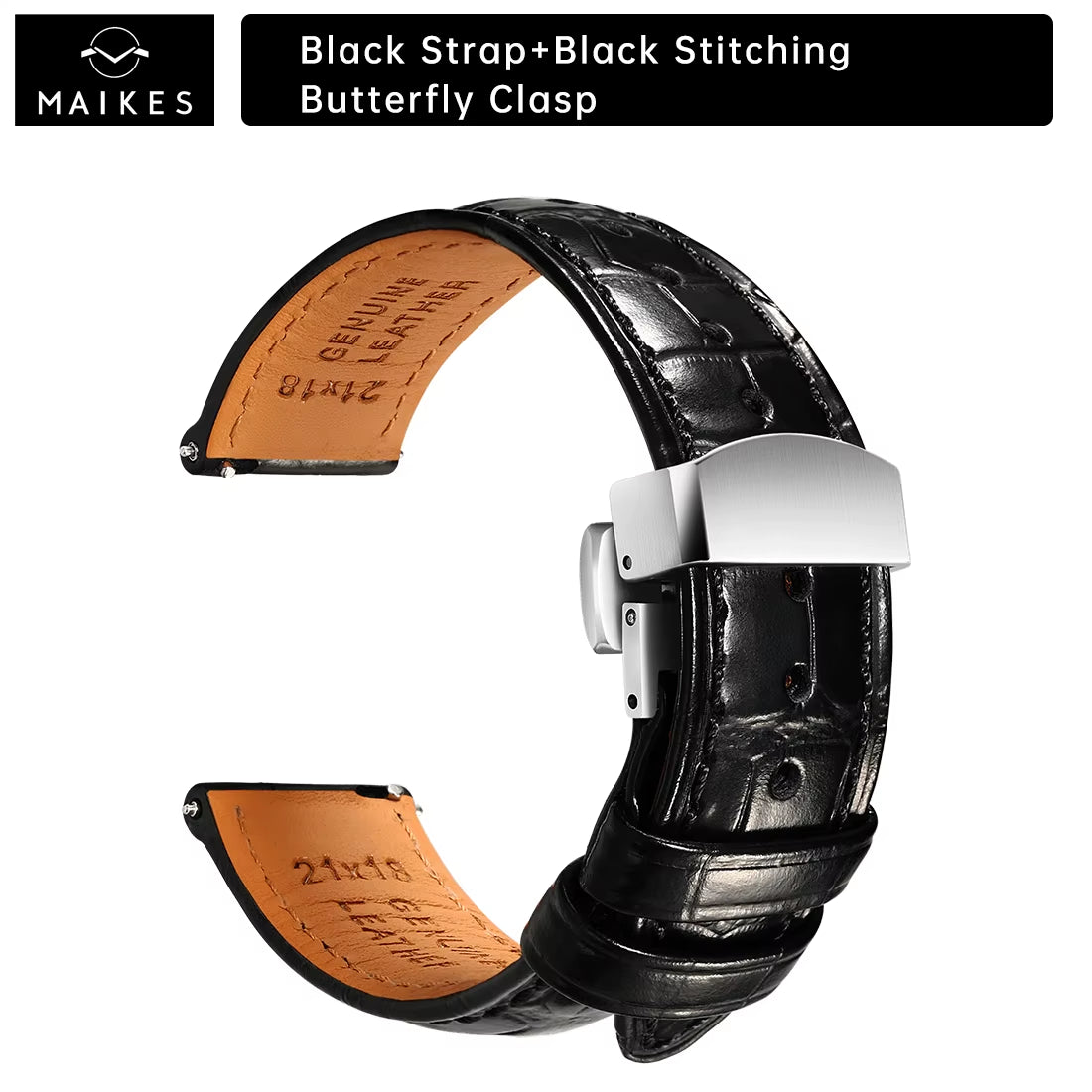 Maikes Luxury Leather Watch Strap 20Mm 21Mm 22Mm Accessories Watchbands Braceletes for Rolex Breitling Omega Watch Band