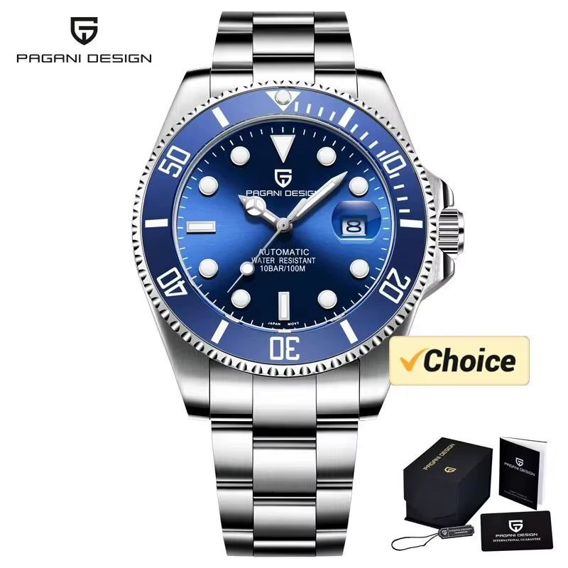 2025 New Men'S Watches Top Brand Luxury Business Wristwatch Men Mechanical Automatic Watch for Men Diver PD1639