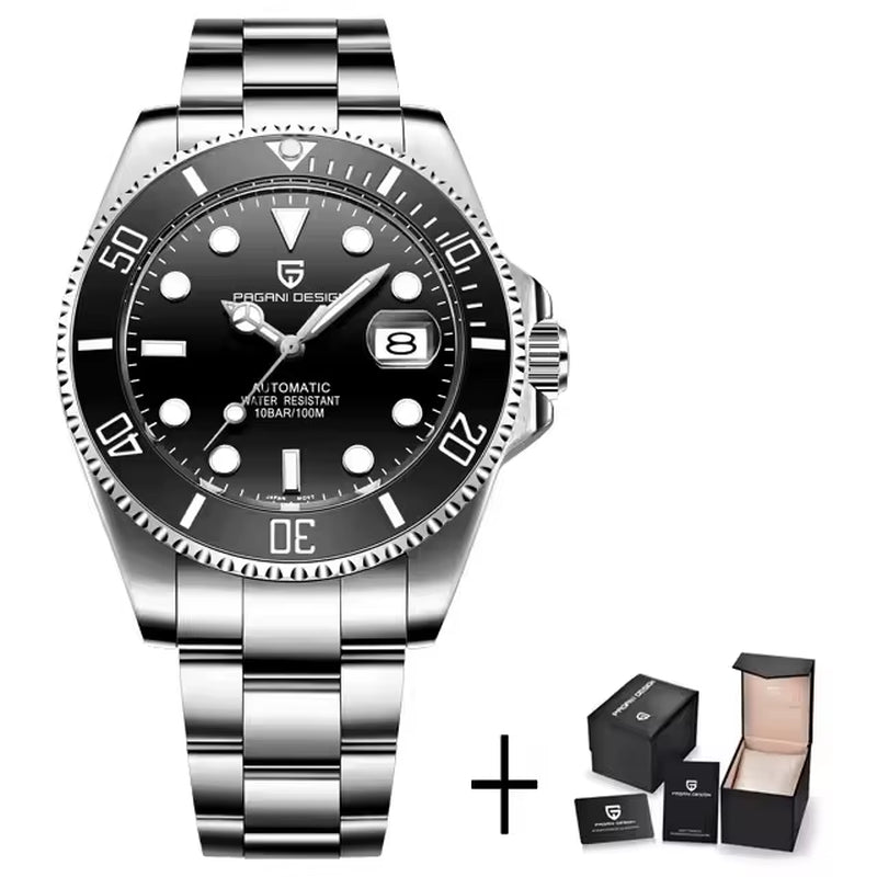 New 42MM Submersible Mechanical Watch Ceramic Bezel Luxury Sapphire Glass 100M Waterproof Automatic Watch Relojes