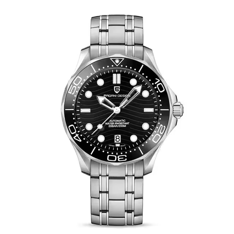 Luminous Ceramic Bezel Japan Movt Watch Sapphire Luxury All Steel Watch for Men Automatic Date Mechanical Clock