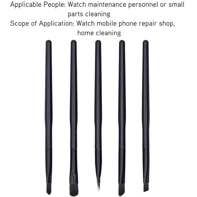 5PCS Watch Accessory Watch Cleaning Brush Set Wristwatch Movement Small Part Cleaning Soft Brushes Set Tool for Watchmaker