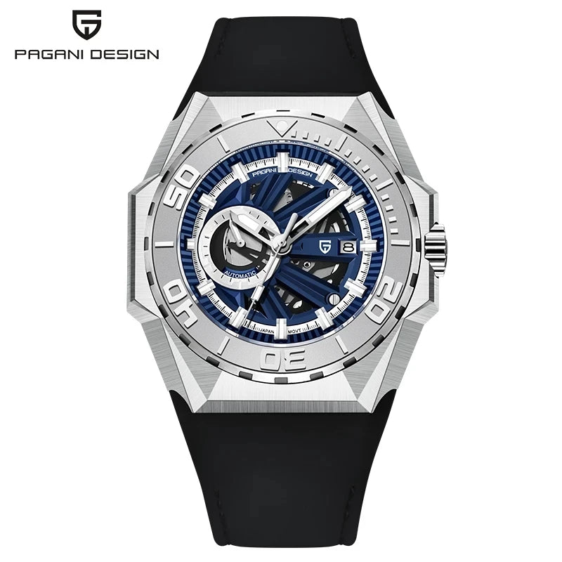 New Skeleton Men'S Mechanical Watch Miyota 8217 Movement Luxury Automatic Watch Men'S 2022 Waterproof Reloj Hombre