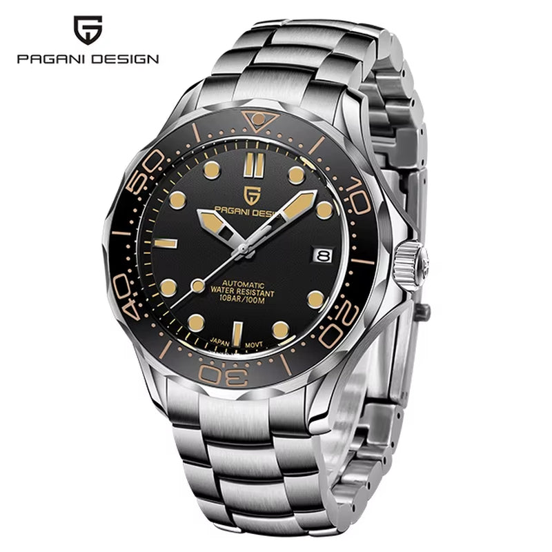 2025 New Mens Automatic Watches Men 007 Top Luxury Mechanical Men'S Wristwatch NH35A Ceramic Bezel Sapphire Mirror