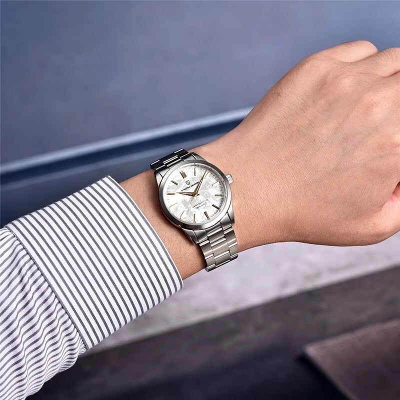 40MM Men Quartz Watches TMI VH31 Luxury Business Top Sapphire 316L Stainless Steel 100M Waterproof Watch for Men