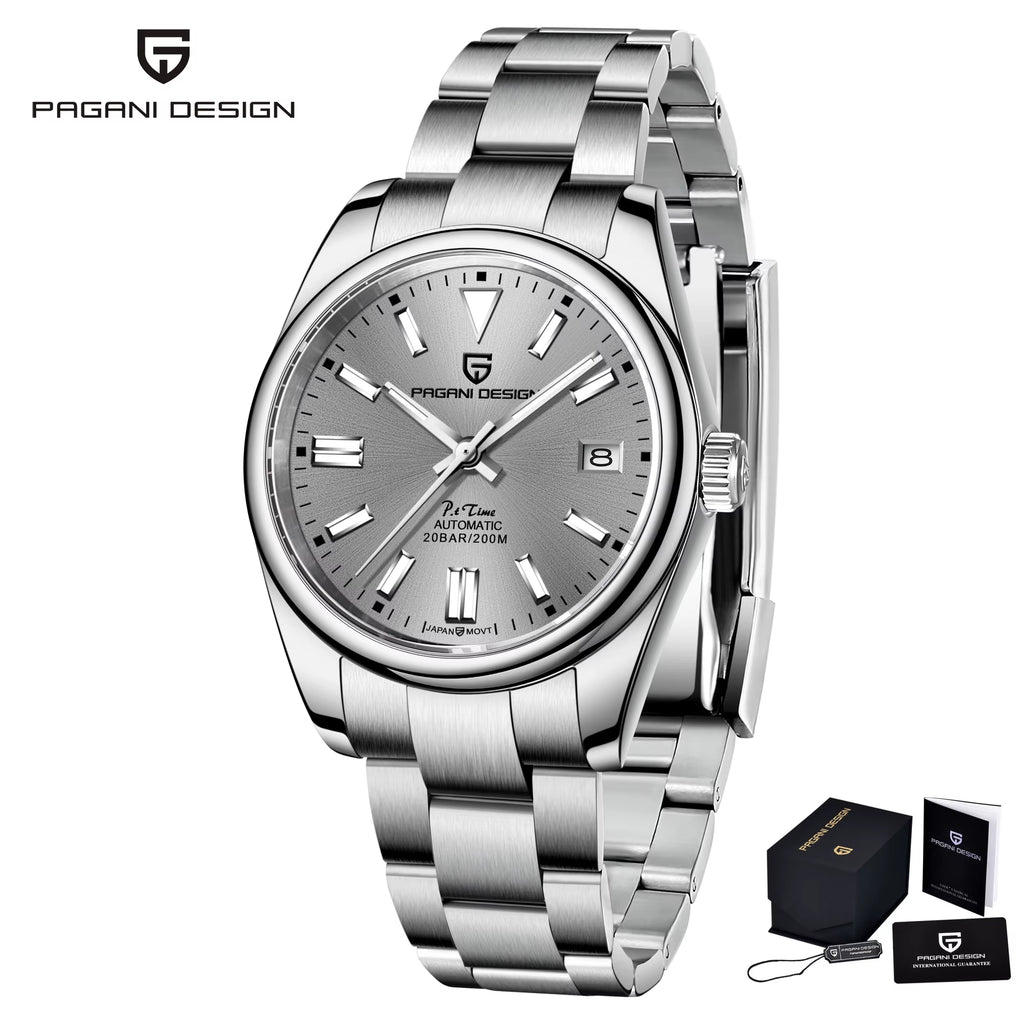 2023  New 39Mm Men'S Mechanical Watches NH35 Automatic Watch Sapphire Stainless Steel 20Bar Waterproof Reloj Hombre